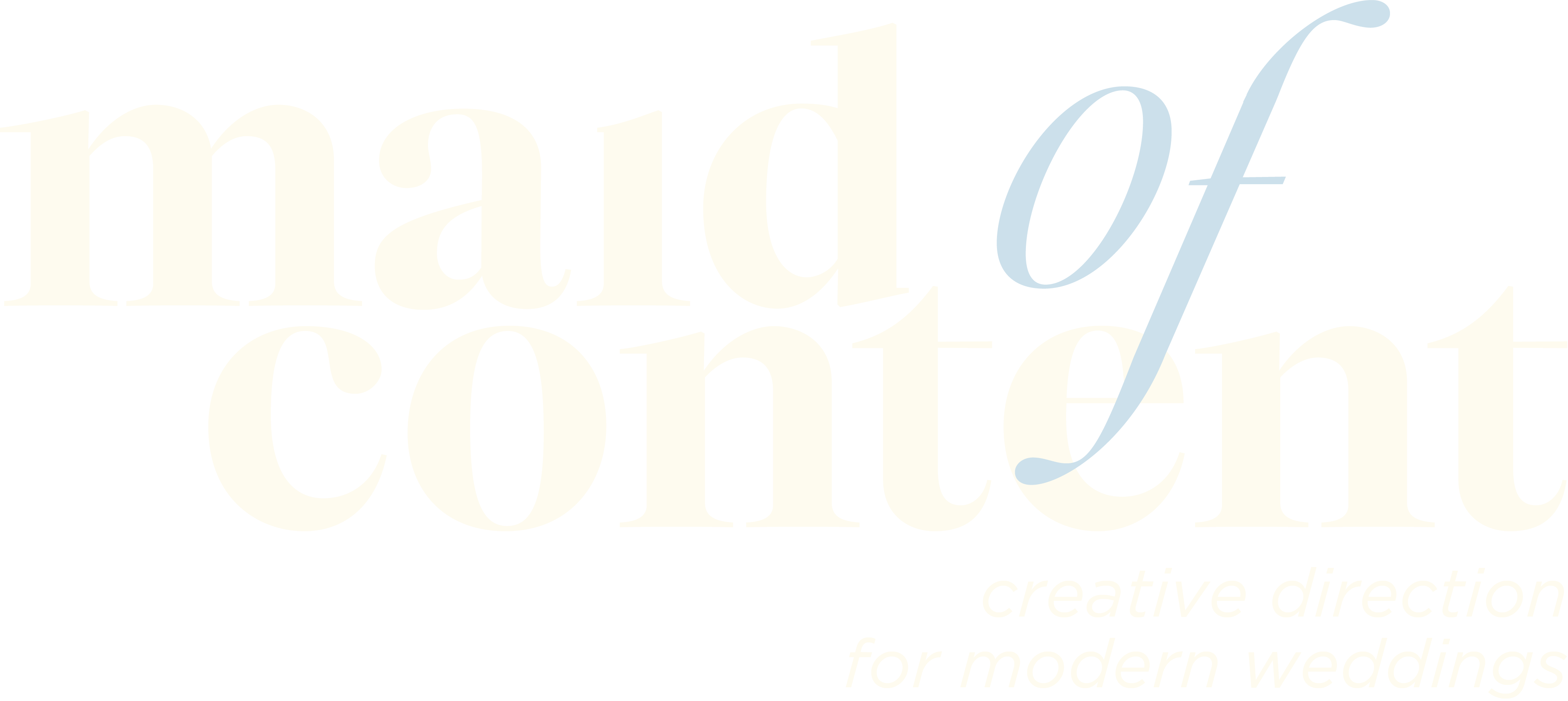 Maid of Content Footer Logo - Wedding Content Creator